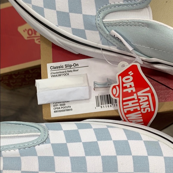 VANS CLASSIC SLIP-ON Checkerboard Baby Blue wmns - Picture 16 of 16